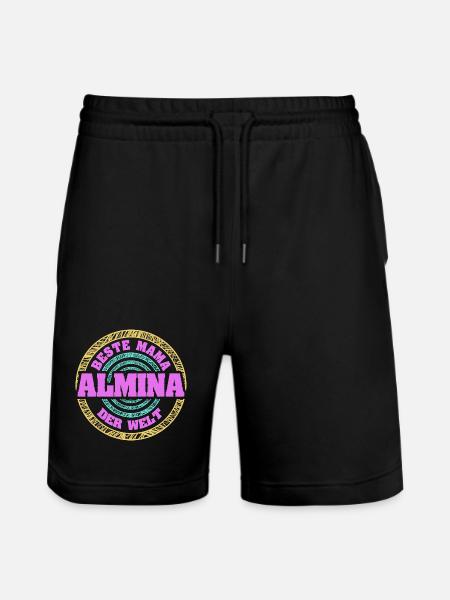 Beste Mama der Welt Allmina - Stanley/Stella Unisex Bio Joggingshorts Trainer  - Schwarz