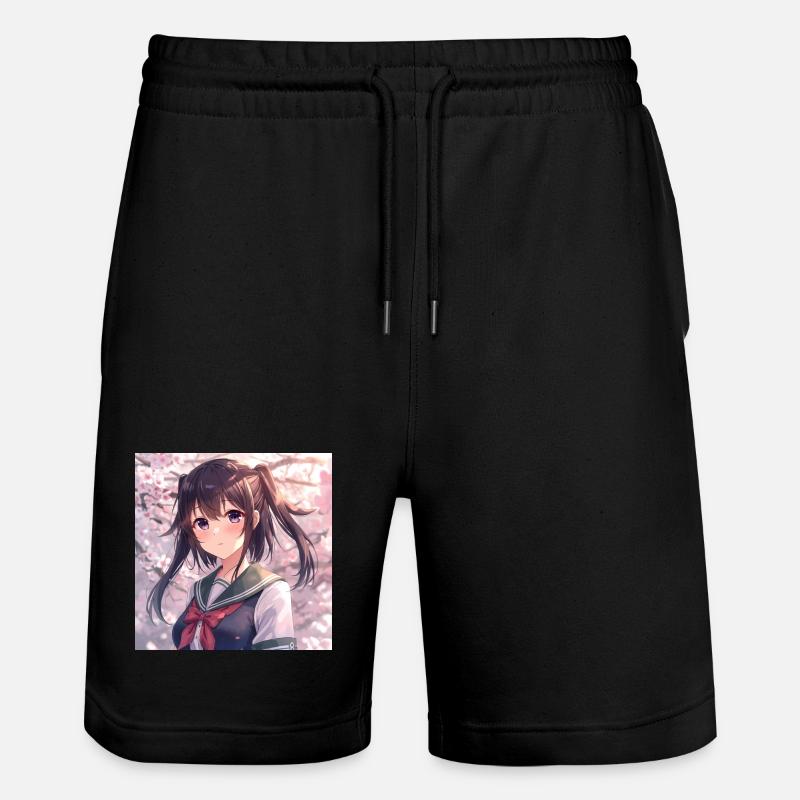 Uniforme scolaire Cherry Blossom - Short de jogging bio TRAINER Stanley/Stella unisexe - noir