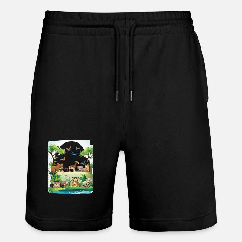Parade de la faune sauvage - Short de jogging bio TRAINER Stanley/Stella unisexe - noir