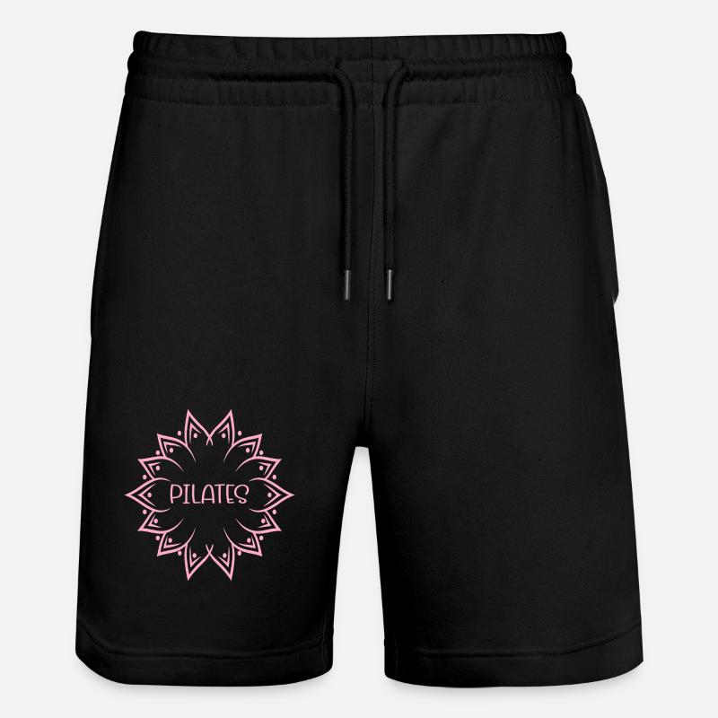 Pilates Blume - Stanley/Stella Unisex Bio Joggingshorts Trainer  - Schwarz