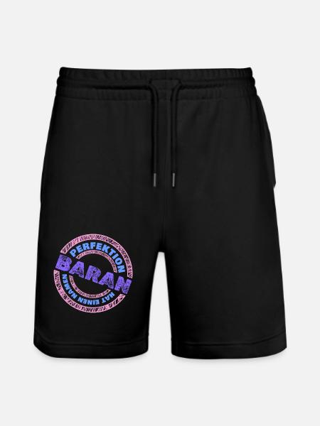 Perfekt Baran - Stanley/Stella Unisex Bio Joggingshorts Trainer  - Schwarz