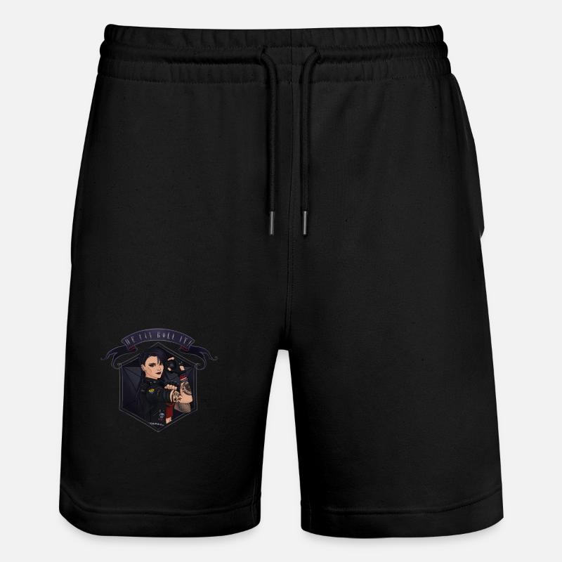 We can ROLL it ! White - Short de jogging bio TRAINER Stanley/Stella unisexe - noir