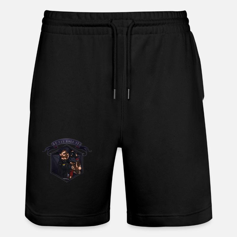 We can roll it ! Vitiligo - Short de jogging bio TRAINER Stanley/Stella unisexe - noir