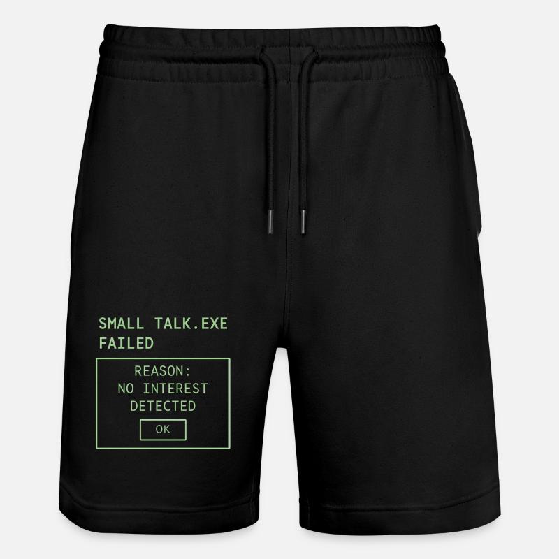 PETIT TALK.EXE ÉCHOUÉ - Short de jogging bio TRAINER Stanley/Stella unisexe - noir