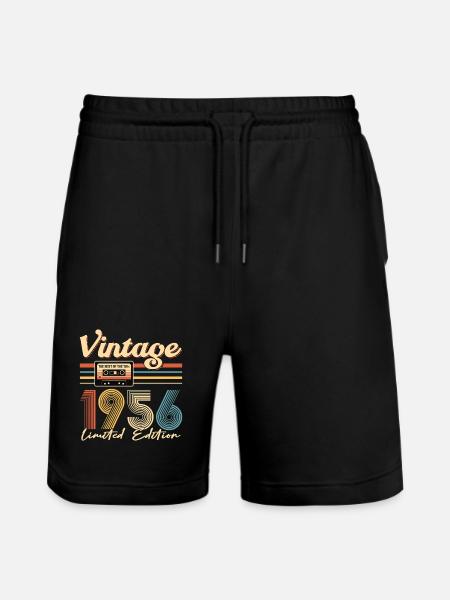 70th anniversary - Stanley/Stella Trainer Unisex Organic Jogging Shorts - black