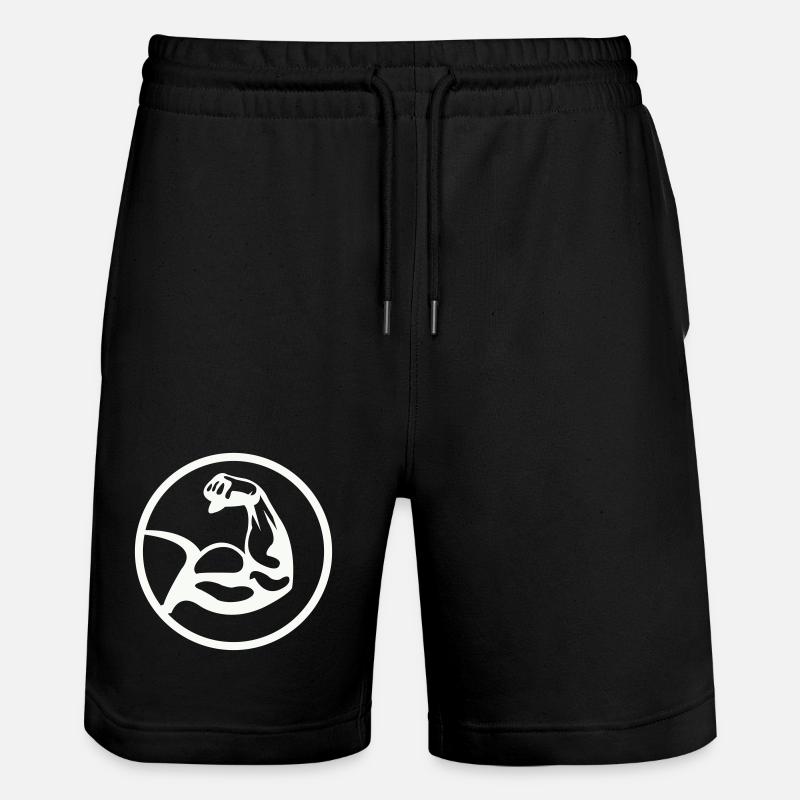 Biceps Noir Blanc - Short de jogging bio TRAINER Stanley/Stella unisexe - noir