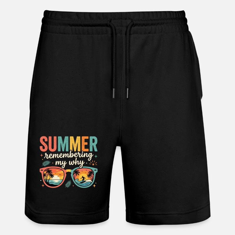 Summer Remembering My Why - Stanley/Stella Trainer Unisex Organic Jogging Shorts - black