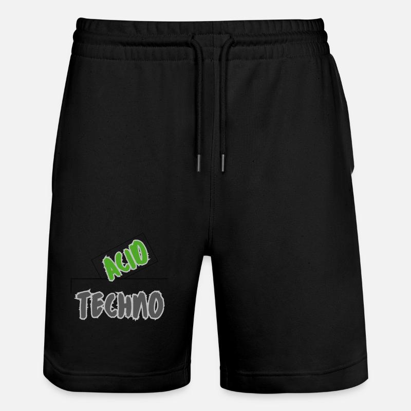 Acid Techno - Stanley/Stella Unisex Bio Joggingshorts Trainer - Schwarz