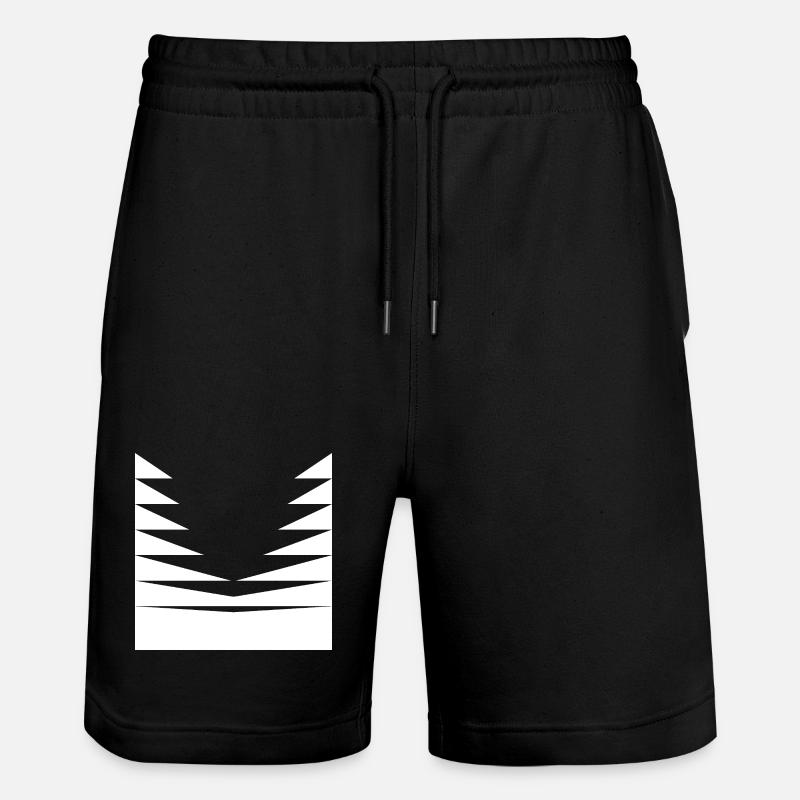 Dreiecks-Musterdesign - Stanley/Stella Unisex Bio Joggingshorts Trainer  - Schwarz