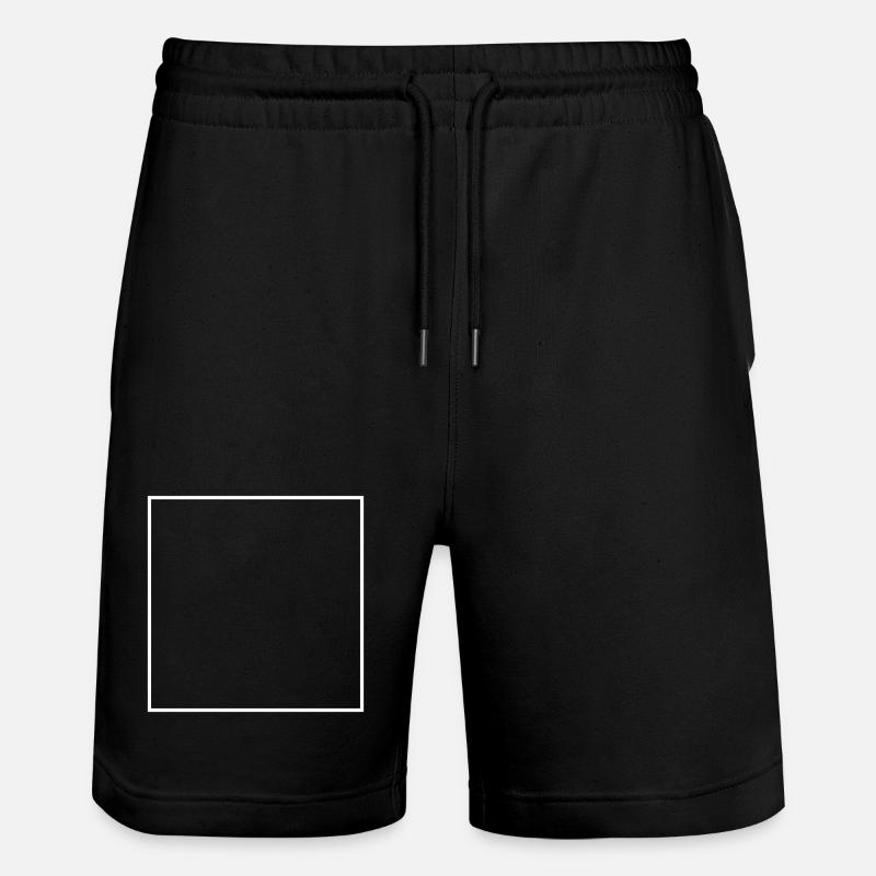 Square Empty - Stanley/Stella Trainer Unisex Organic Jogging Shorts - black