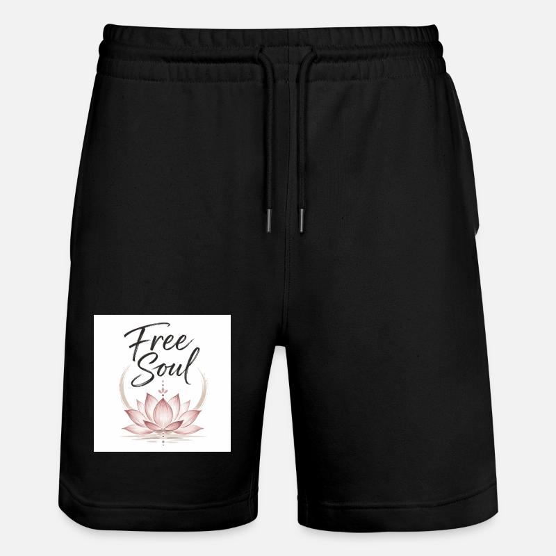 Fleur de Lotus de l’Âme Libre - Short de jogging bio TRAINER Stanley/Stella unisexe - noir