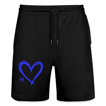 Cœur - Short de jogging bio TRAINER Stanley/Stella unisexe - noir - Devant - Nik (191cm) & Marisol (170cm)