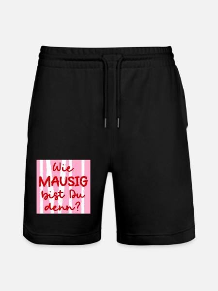 Freundschaft Maus Freundin - Stanley/Stella Unisex Bio Joggingshorts Trainer  - Schwarz