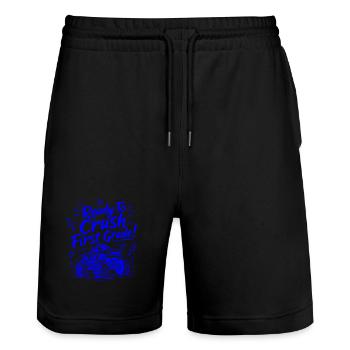 Ready To Crush First Class – lustiger Monstertruck - Stanley/Stella Unisex Bio Joggingshorts Trainer  - Schwarz - Vorne - Nik (191cm) & Marisol (170cm)