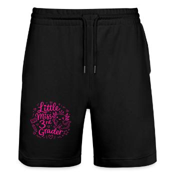 Little Miss 3rd Grader – Cute Axolotl - Stanley/Stella Trainer Unisex Organic Jogging Shorts - black - Front - Nik (191cm) & Marisol (170cm)