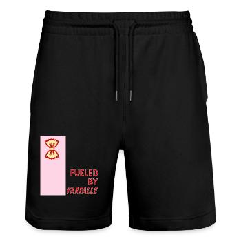 Angetrieben von Farfalle - Stanley/Stella Unisex Bio Joggingshorts Trainer  - Schwarz - Vorne - Nik (191cm) & Marisol (170cm)
