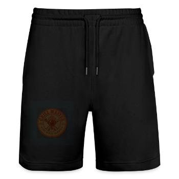 Grill Master Est Since Always – BBQ Grill - Stanley/Stella Trainer Unisex Organic Jogging Shorts - black - Front - Nik (191cm) & Marisol (170cm)