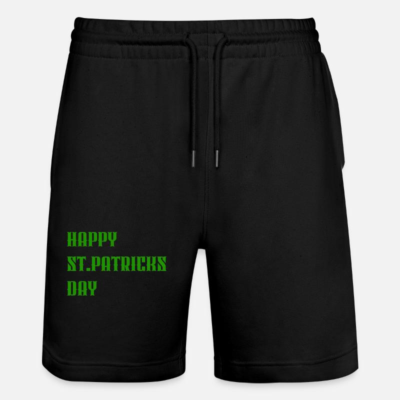 « Joyeuse Saint-Patrick » Vert - Short de jogging bio TRAINER Stanley/Stella unisexe - noir
