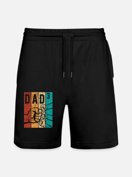 Far 3 - Far til tre børn - Team - Familie - Stanley/Stella Trainer økologiske unisex joggingshorts - sort