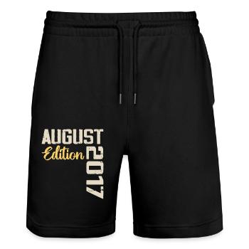 Anniversary August 2017 - Limited Edition August 2017 - Stanley/Stella Trainer Unisex Organic Jogging Shorts - black - Front - Nik (191cm) & Marisol (170cm)