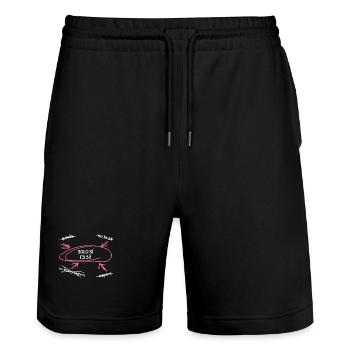 Nur ja heißt ja! - Stanley/Stella Unisex Bio Joggingshorts Trainer  - Schwarz - Vorne - Nik (191cm) & Marisol (170cm)