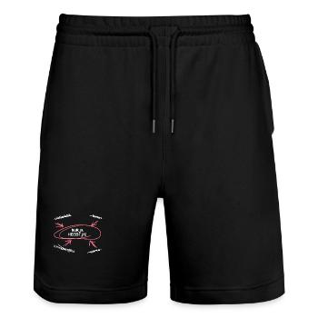Nur ja heißt ja! §177 StGB Abs. 2 Sexualstrafrecht - Stanley/Stella Unisex Bio Joggingshorts Trainer  - Schwarz - Vorne - Nik (191cm) & Marisol (170cm)