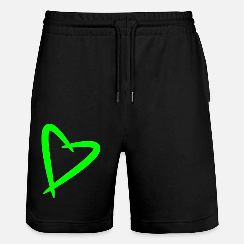 Conception d'amour de coeur - Short de jogging bio TRAINER Stanley/Stella unisexe - noir