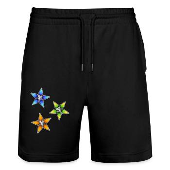 Trio Wayfinder - Short de jogging bio TRAINER Stanley/Stella unisexe - noir - Devant - Nik (191cm) & Marisol (170cm)