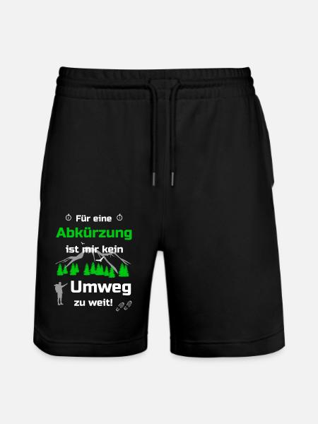Wandern Spruch Geschenkidee - Stanley/Stella Unisex Bio Joggingshorts Trainer  - Schwarz