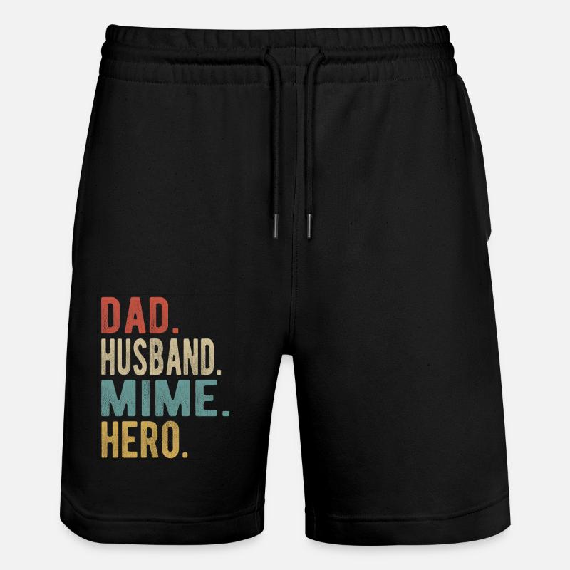 Pantomime Papa Ehemann Held - Stanley/Stella Unisex Bio Joggingshorts Trainer  - Schwarz