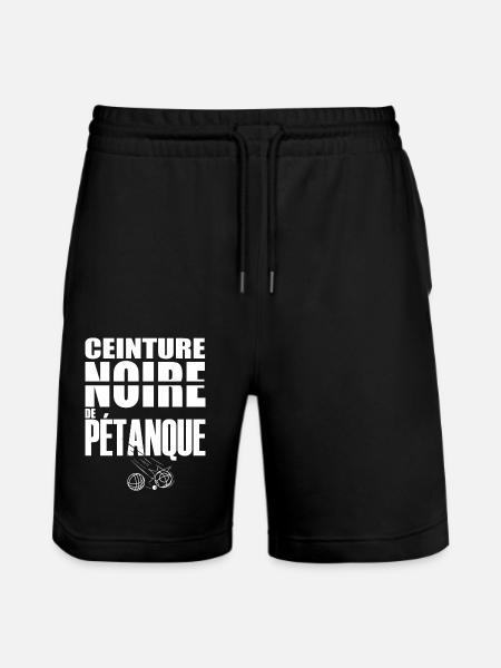 Pétanque ceinture noire Humour petanque - Short de jogging bio TRAINER Stanley/Stella unisexe - noir