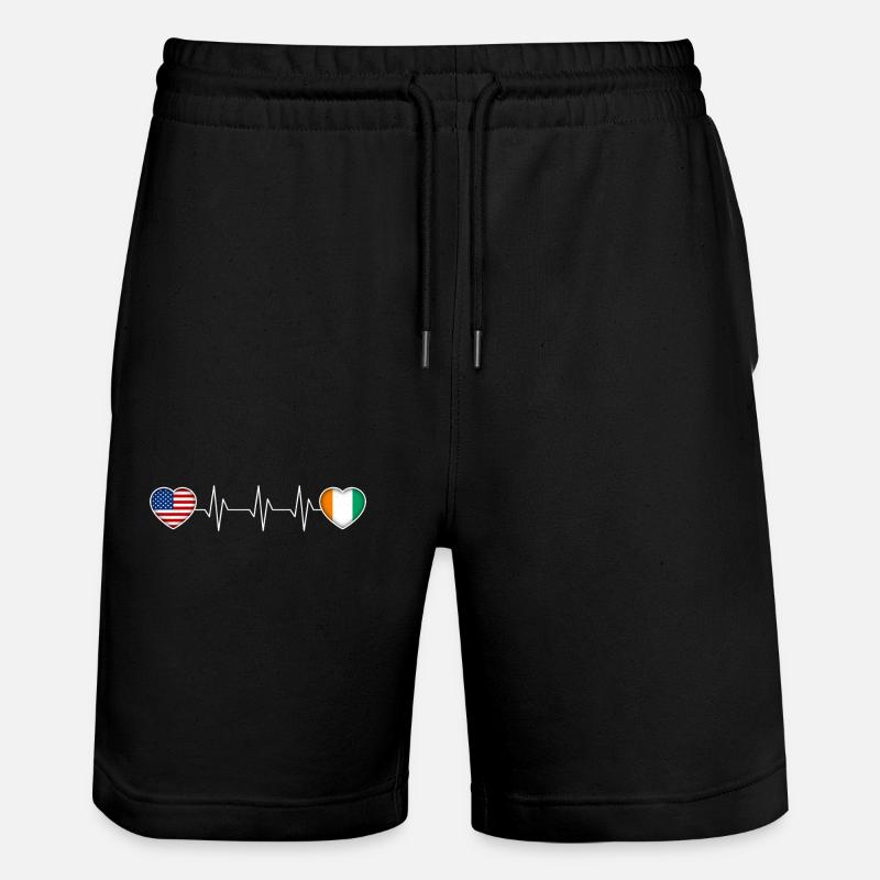 Elfenbeinküste - Stanley/Stella Unisex Bio Joggingshorts Trainer - Schwarz