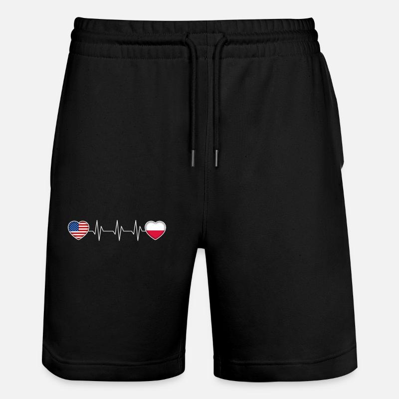 Pologne - Short de jogging bio TRAINER Stanley/Stella unisexe - noir