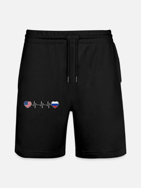 Russie - Short de jogging bio TRAINER Stanley/Stella unisexe - noir