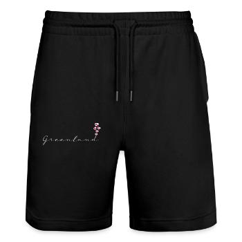 Groenland - Short de jogging bio TRAINER Stanley/Stella unisexe - noir - Devant - Nik (191cm) & Marisol (170cm)