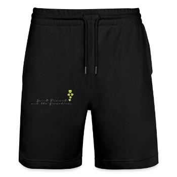 Saint Vincent et les Grenadines - Short de jogging bio TRAINER Stanley/Stella unisexe - noir - Devant - Nik (191cm) & Marisol (170cm)
