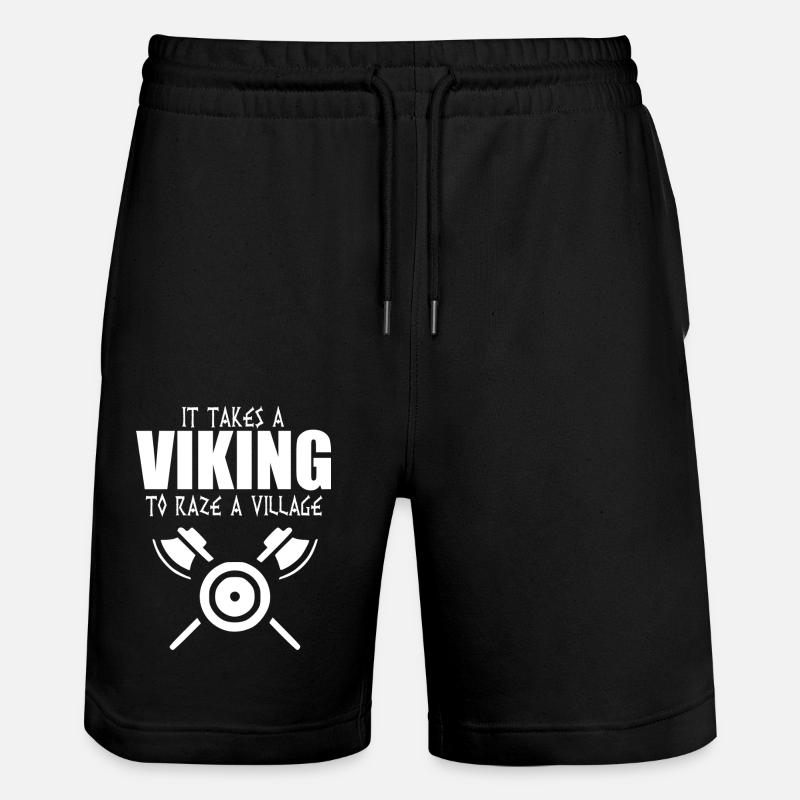 Il faut un dicton viking - Short de jogging bio TRAINER Stanley/Stella unisexe - noir