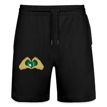 Union africaine - Short de jogging bio TRAINER Stanley/Stella unisexe - noir - Devant - Nik (191cm) & Marisol (170cm)