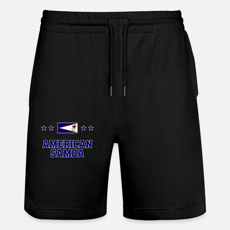 Amerikanisch-Samoa - Stanley/Stella Unisex Bio Joggingshorts Trainer - Schwarz