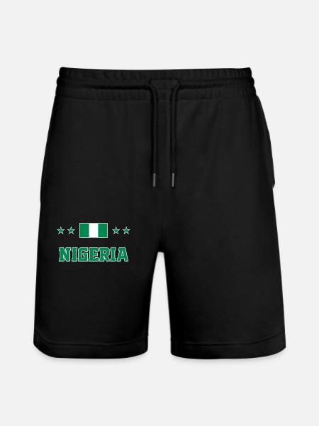 Nigeria - Stanley/Stella Unisex Bio Joggingshorts Trainer  - Schwarz
