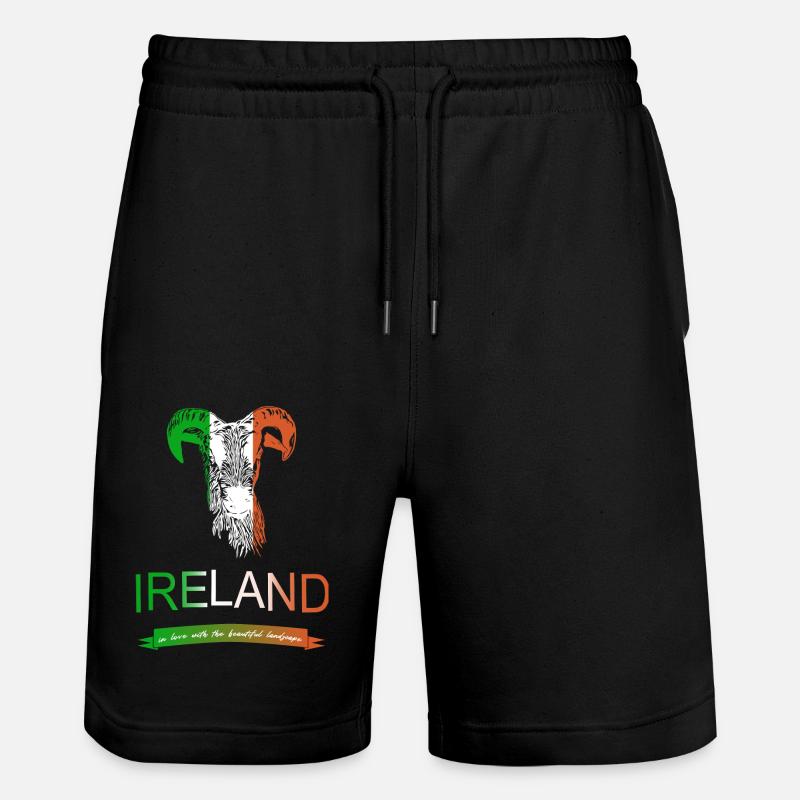 Irlande Irlande moutons - Short de jogging bio TRAINER Stanley/Stella unisexe - noir