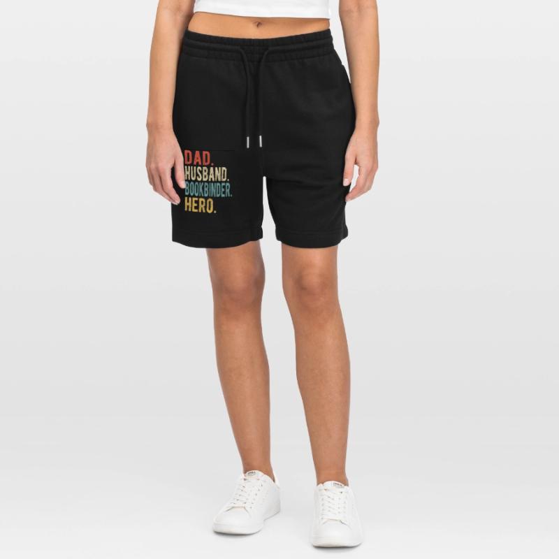 Buchbinder Papa Ehemann Held Stanley/Stella Unisex Bio Joggingshorts Trainer 