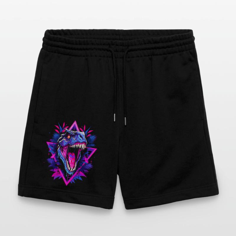 Synthwave Raptor Stanley/Stella Trainer Unisex Organic Jogging Shorts