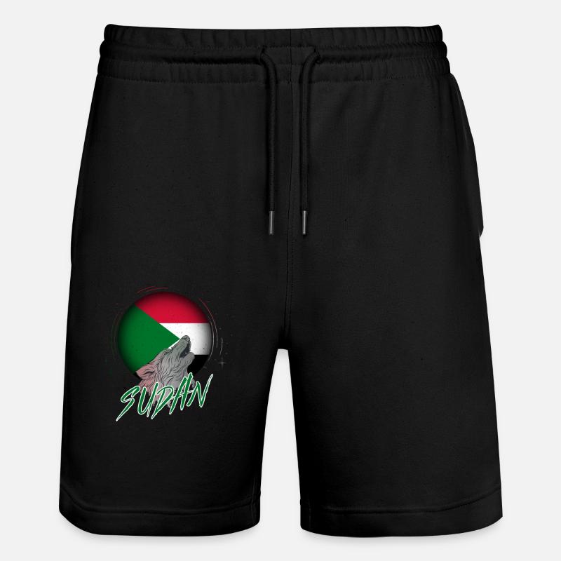 Sudan - Stanley/Stella Unisex Bio Joggingshorts Trainer  - Schwarz