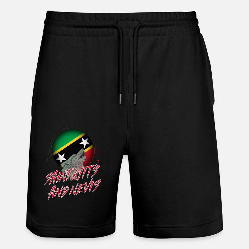 Saint Kitts et Nevis - Short de jogging bio TRAINER Stanley/Stella unisexe - noir