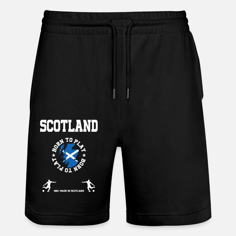 Scotland - Stanley/Stella Trainer Unisex Organic Jogging Shorts - black