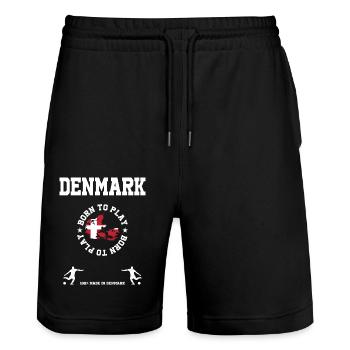 Danemark - Short de jogging bio TRAINER Stanley/Stella unisexe - noir - Devant - Nik (191cm) & Marisol (170cm)