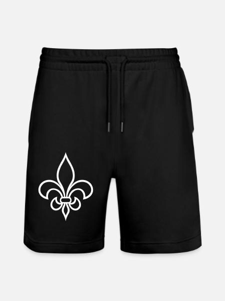 Simple French lily Logo - Stanley/Stella Trainer Unisex Organic Jogging Shorts - black