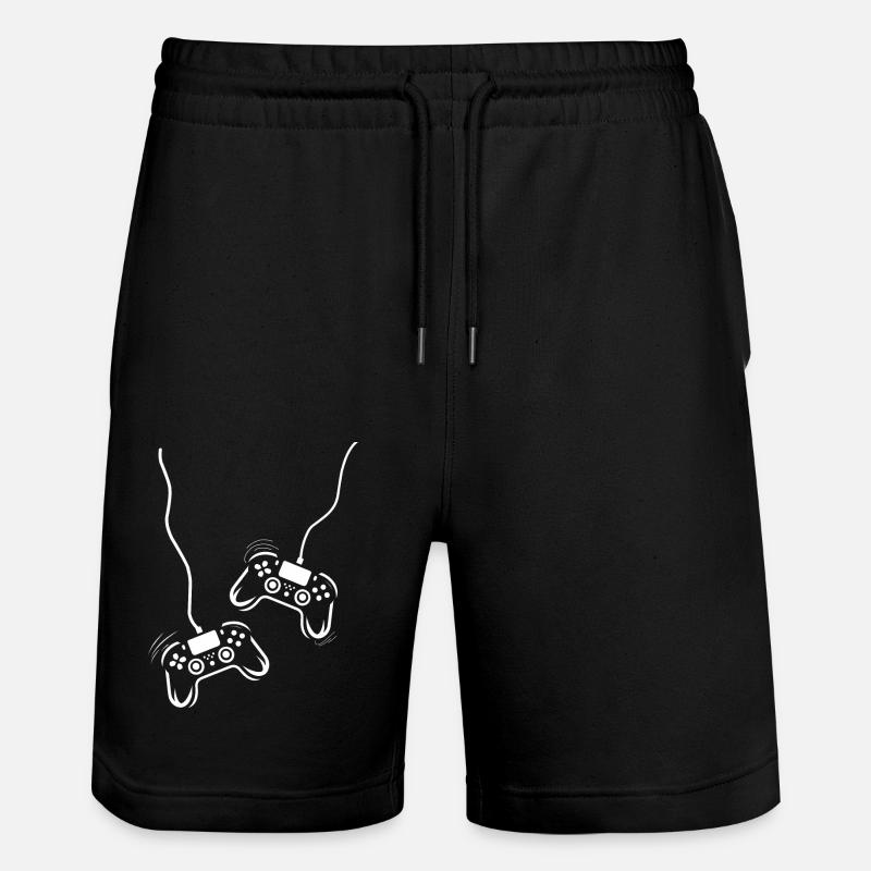 Game Console Controller - Stanley/Stella Trainer Unisex Organic Jogging Shorts - black