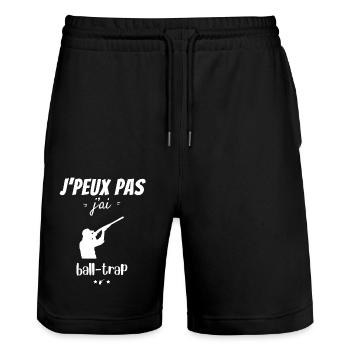 I can't I have ball - Stanley/Stella Trainer Unisex Organic Jogging Shorts - black - Front - Nik (191cm) & Marisol (170cm)